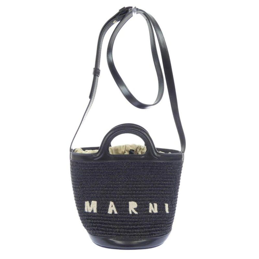 Marni TROPICALIA BASKET cotton nylon calf leather bag